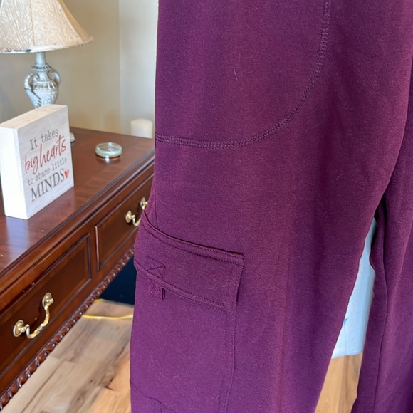 Sweatpants Climate Concepts Maroon Cargo Maroon Fleece Lined Mens Medium - Picture 7 of 16